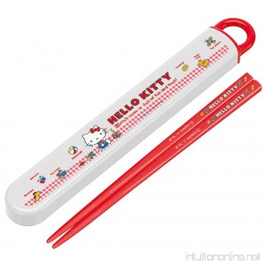 Skater Children's Chopsticks 箸箱 Set Hello Kitty Gingham Check Sanrio Made in Japan ABS2AM - B078FH2FX7